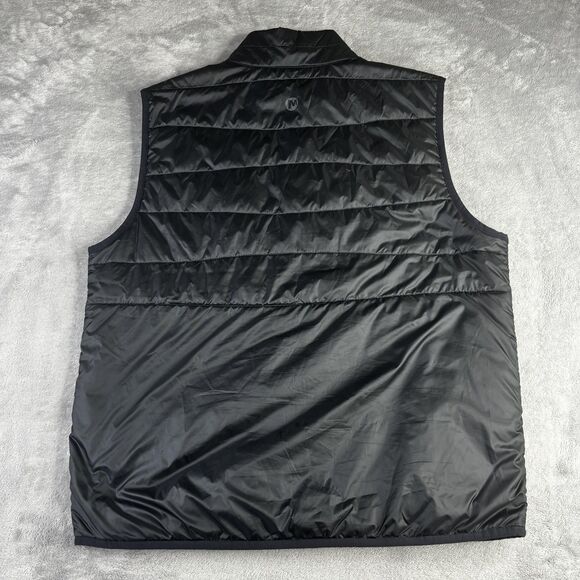 Merrell Vest Mens Medium Black Quilted Puffer Outdoor Sleeveless Zip Polyester - Picture 2 of 11